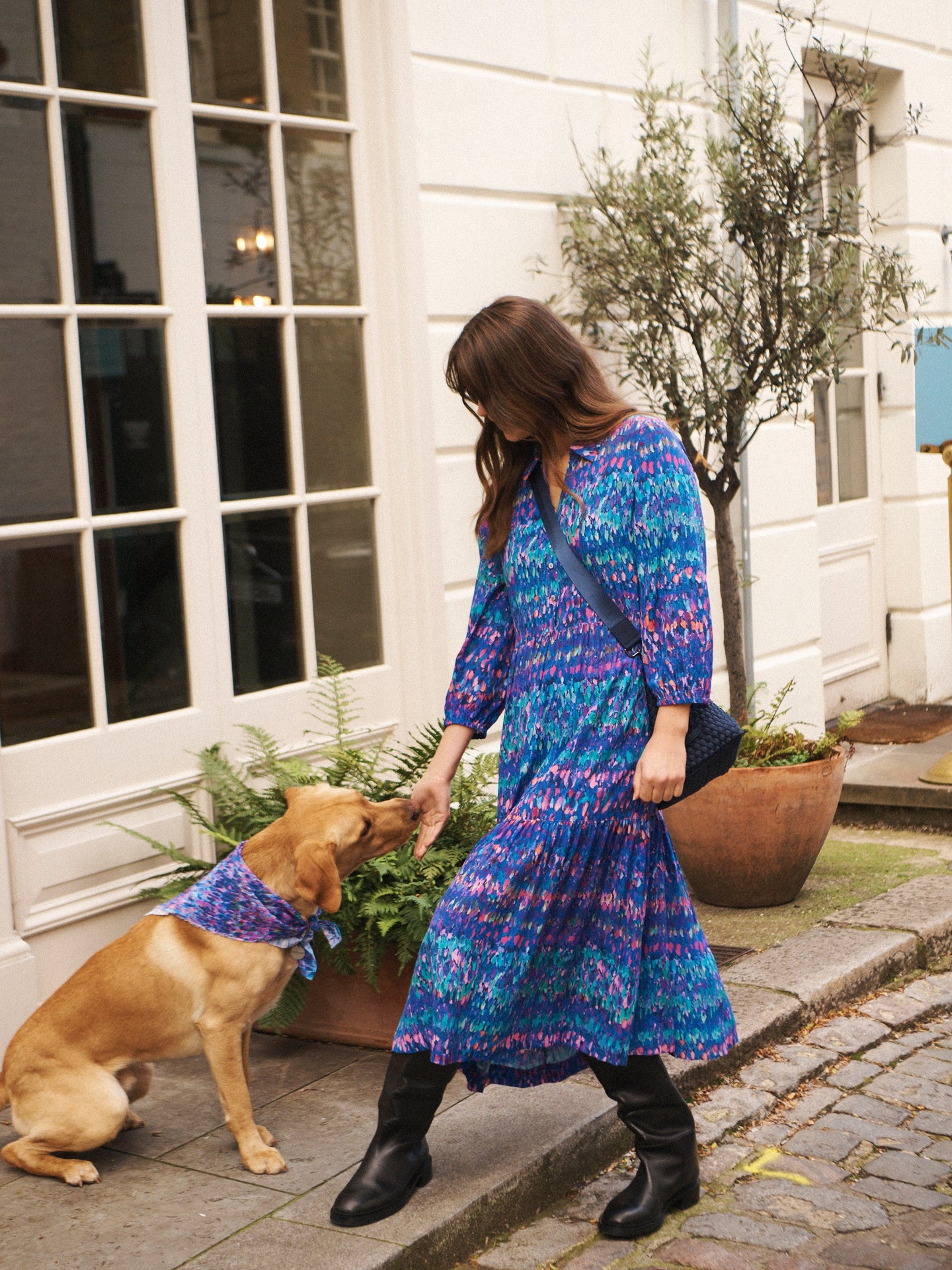 Jemima silk watercolour splash dress