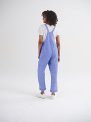 Carrie linen dungaree - Bright Blue