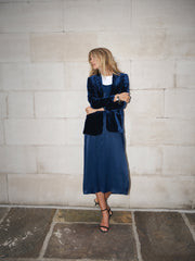 New May silk blend velvet jacket - Midnight