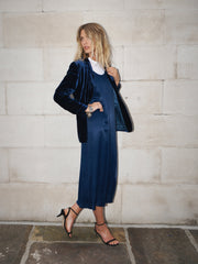 New May silk blend velvet jacket - Midnight
