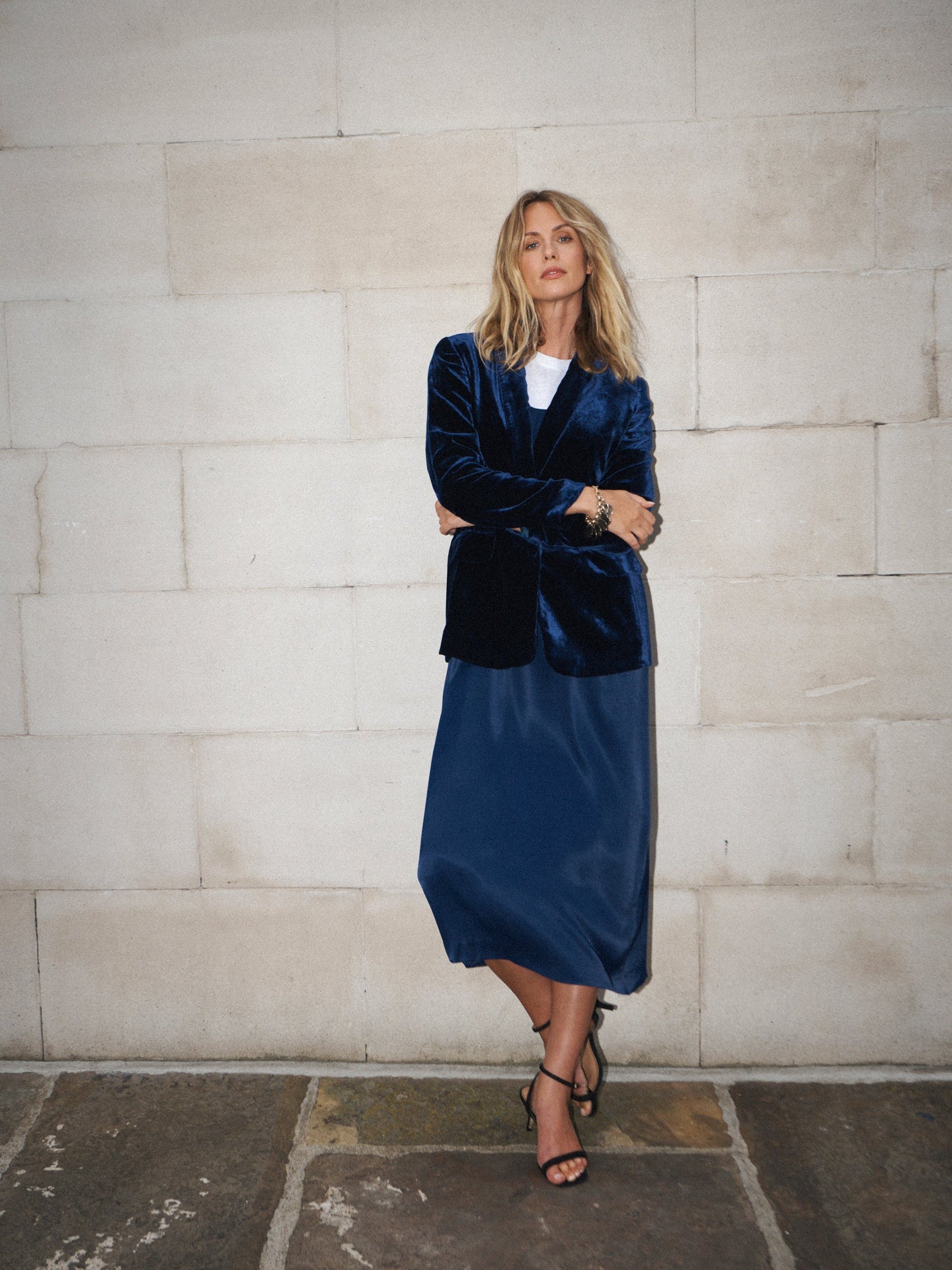 New May silk blend velvet jacket - Midnight