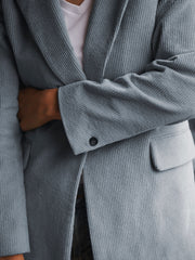 Bryony oversized cord blazer - Light Grey