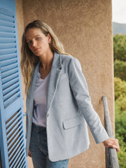Bryony oversized cord blazer - Light Grey