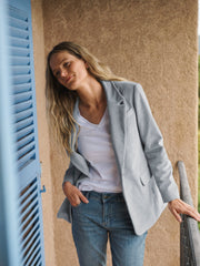 Bryony oversized cord blazer - Light Grey