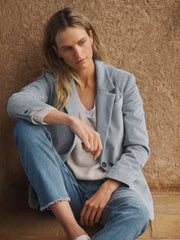 Bryony oversized cord blazer - Light Grey