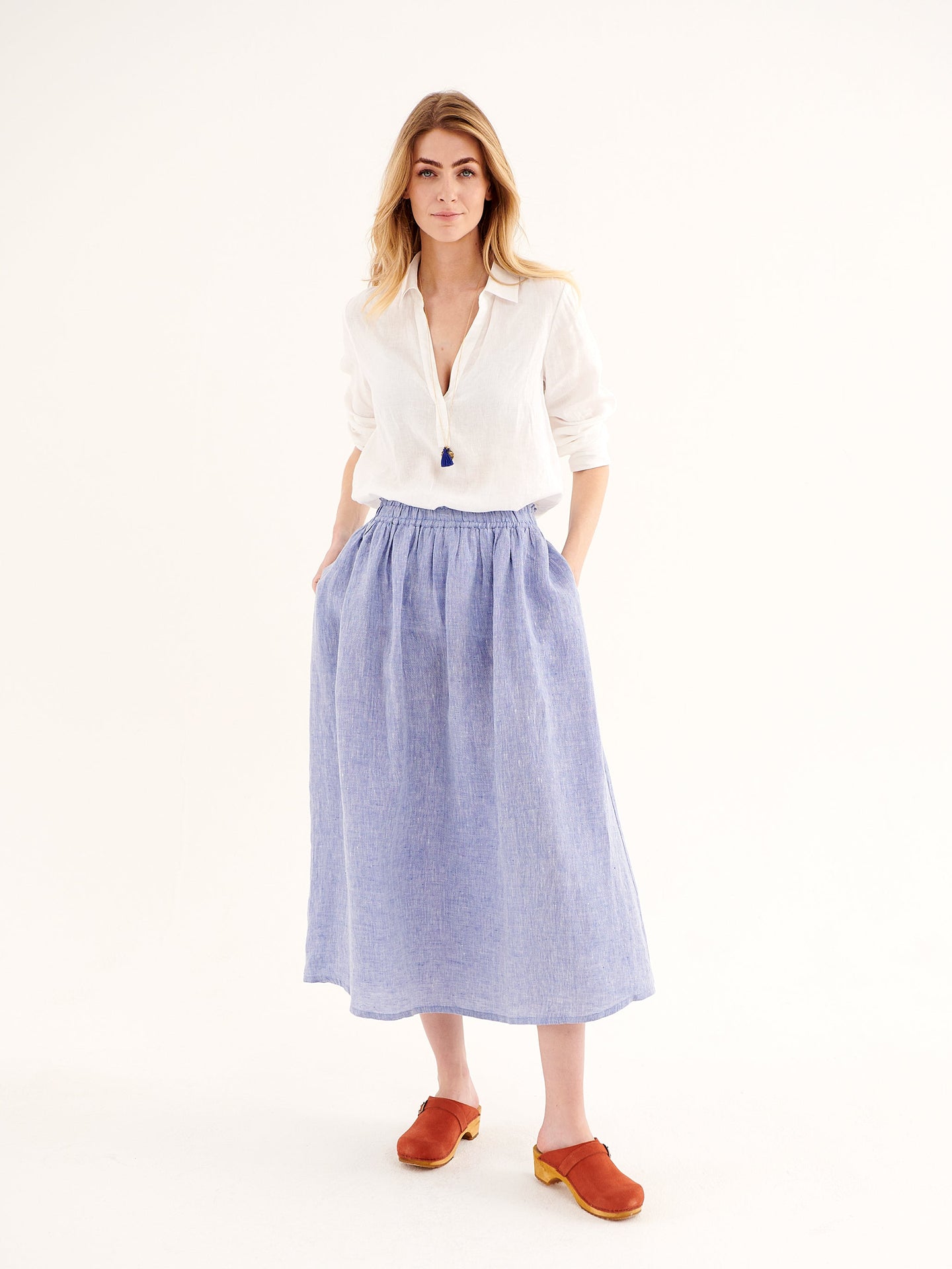 Karina linen relaxed skirt