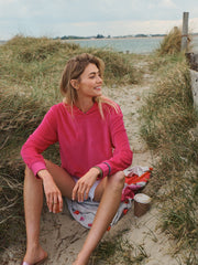 Valentina velour hooded top