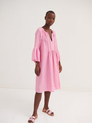 Elizabeth fluted sleeve dress