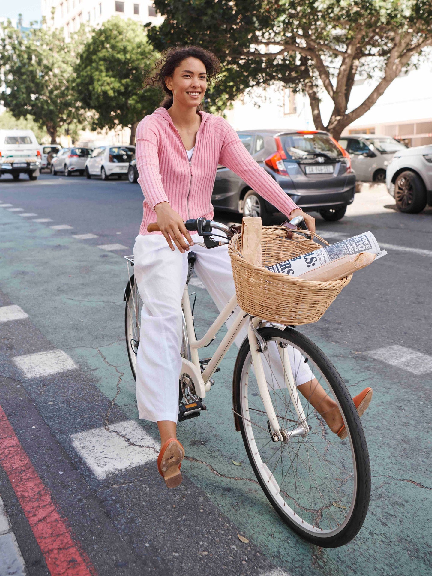 Zoe linen wide leg trouser