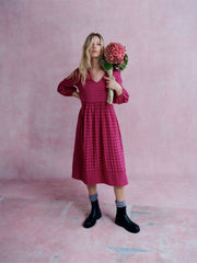 Fliss brushed cotton check dress