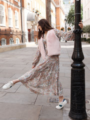 Blossom faux fur gilet