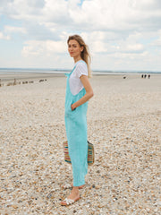 Carrie linen dungaree - Jade