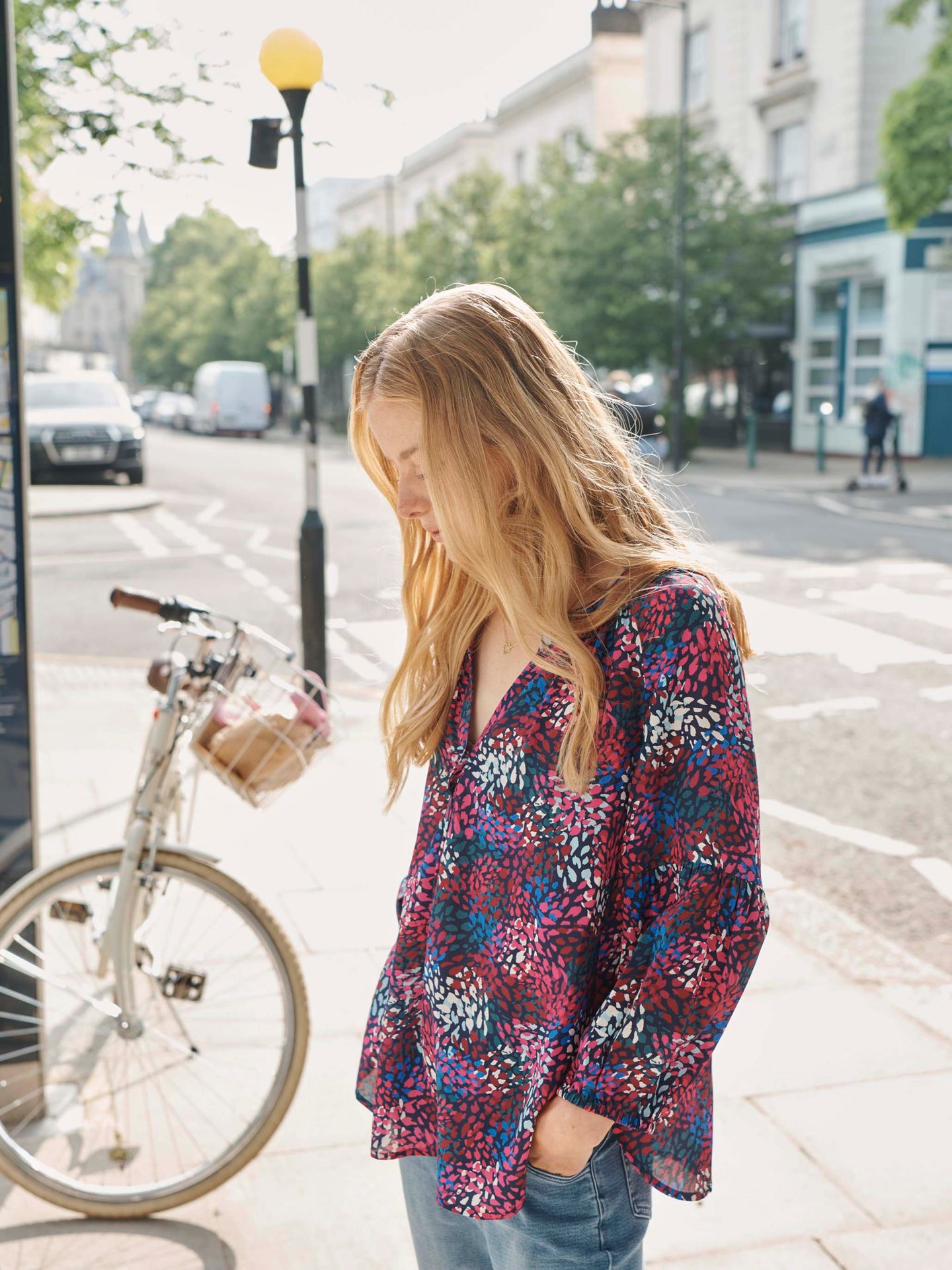 Ophelia silk multiprint shirt