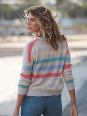 Sydney cashmere V-Neck striped sweater