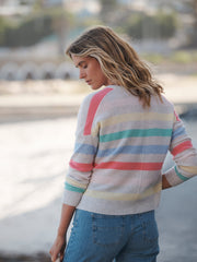 Sydney cashmere V-Neck striped sweater