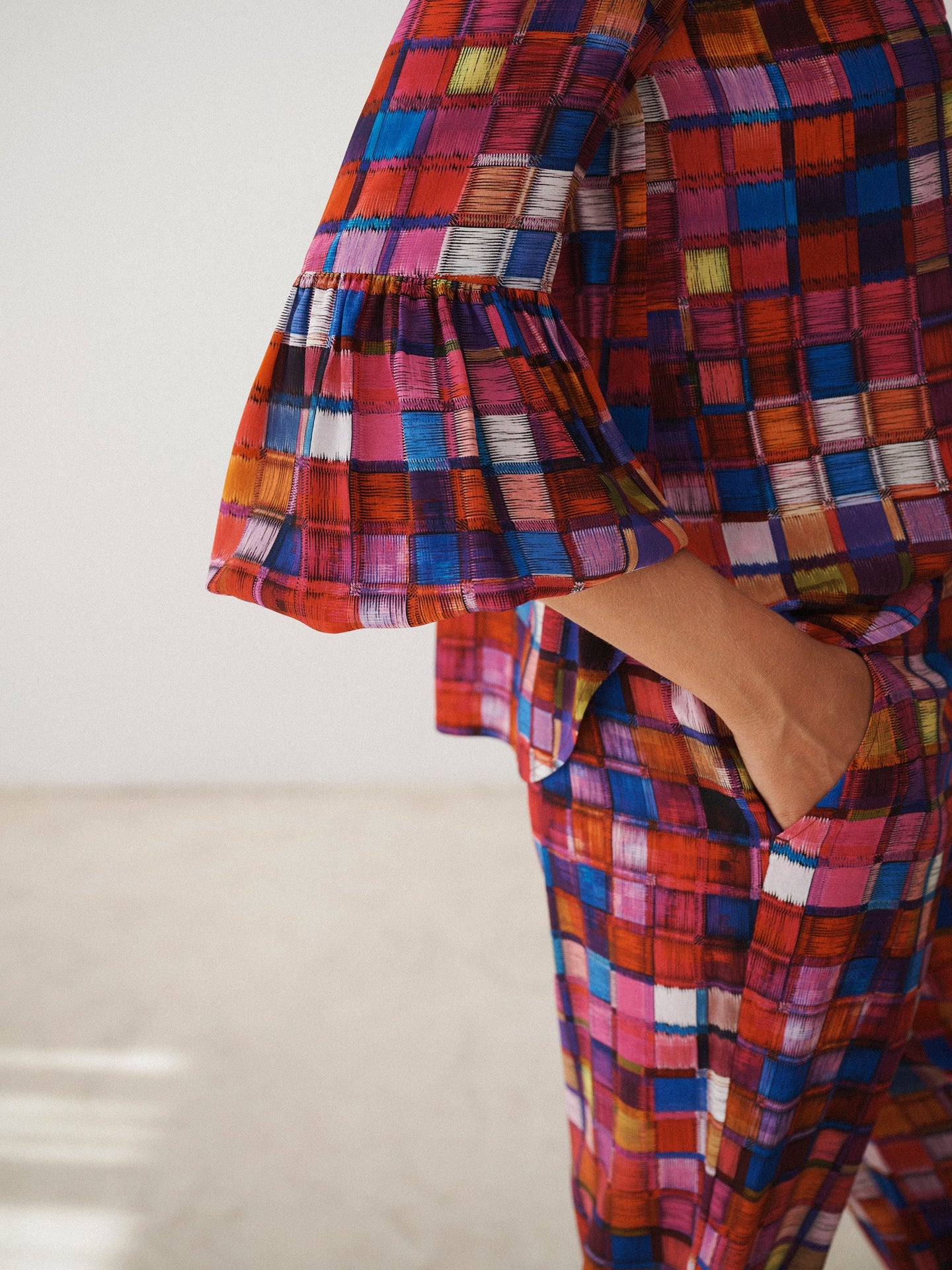 Ophelia silk etched square shirt