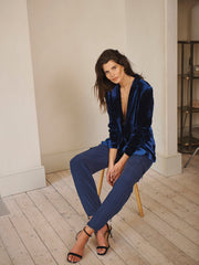 Blue Silk Trousers