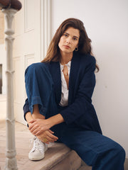 Ash denim wide leg jean - Dark Wash