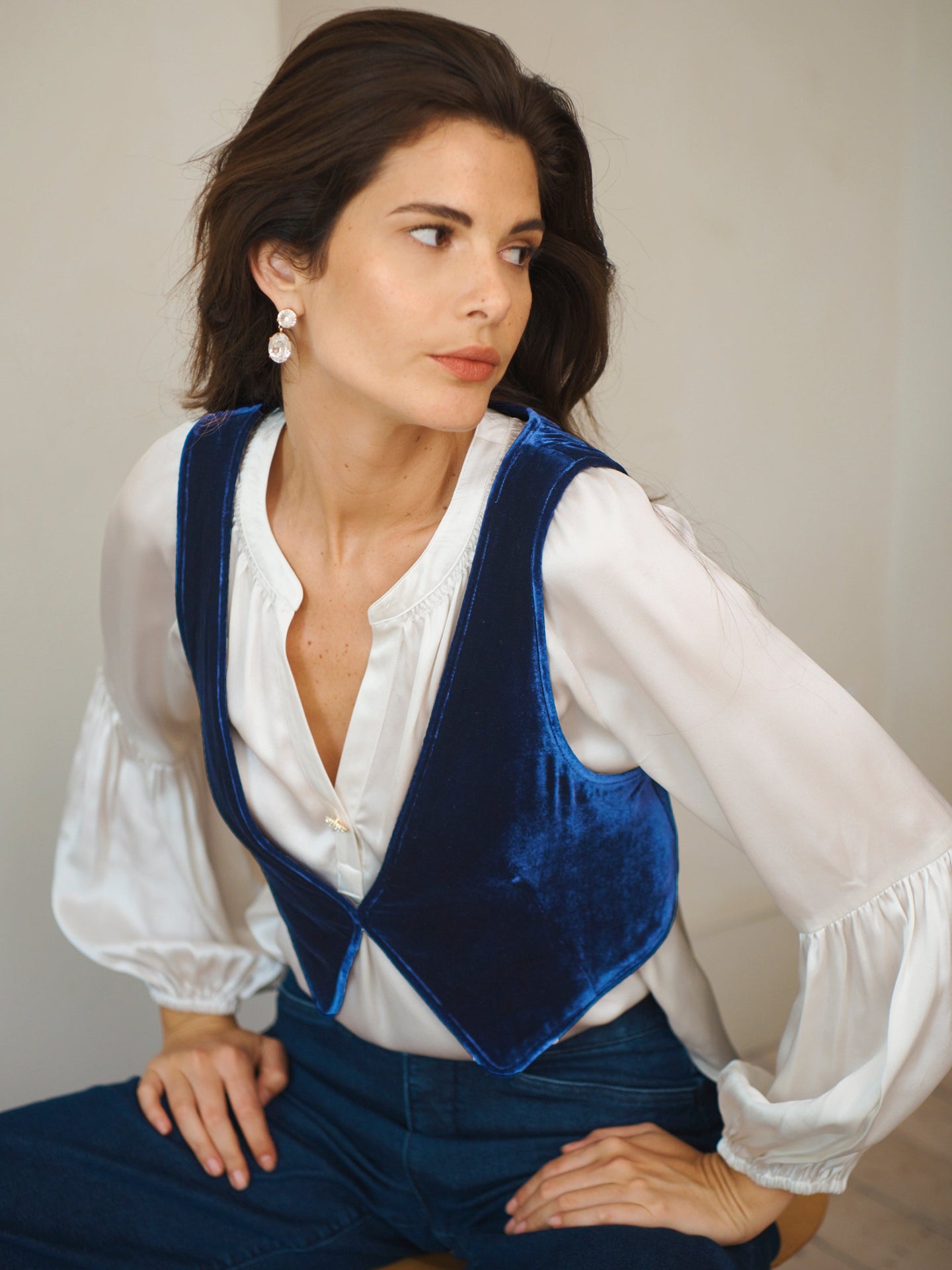 Whitney velvet waiscoat