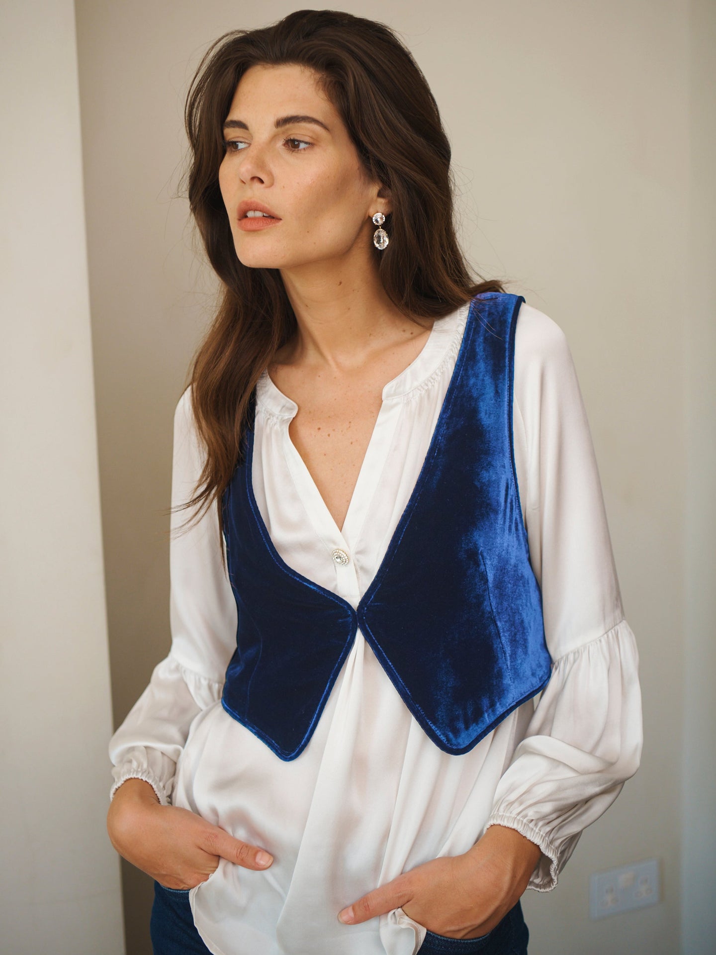 Whitney velvet waiscoat