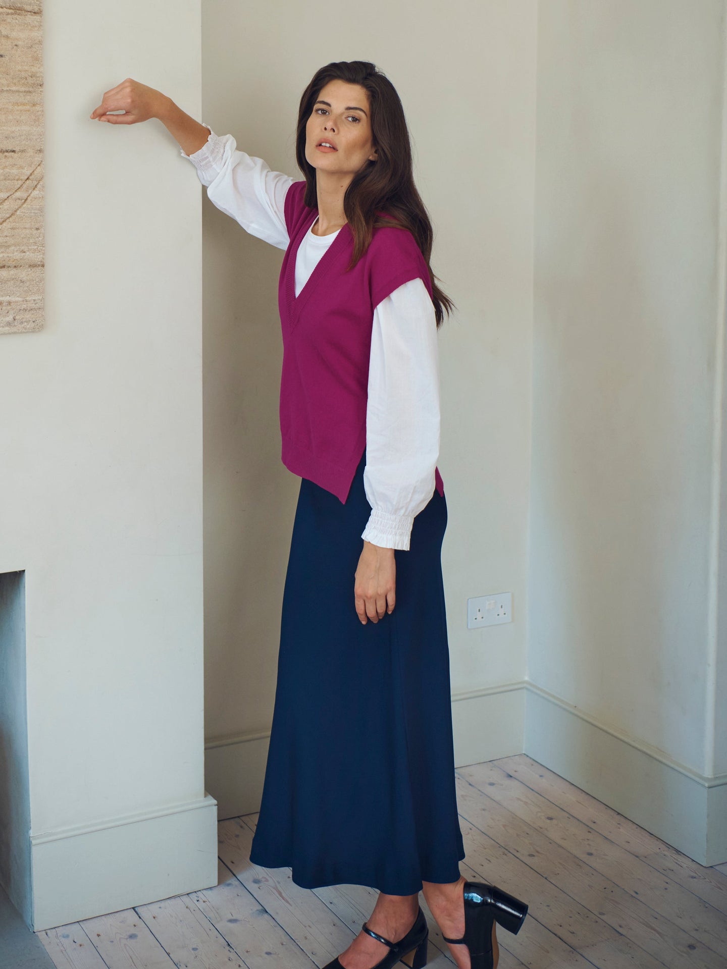 Tabby matte satin skirt