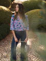 Jessica silk tie dye swirl top