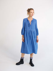 Ulrika brushed cotton check dress