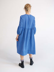 Ulrika brushed cotton check dress