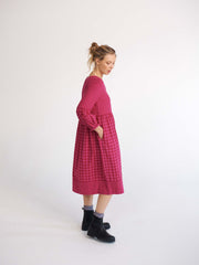 Fliss brushed cotton check dress