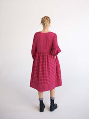Fliss brushed cotton check dress