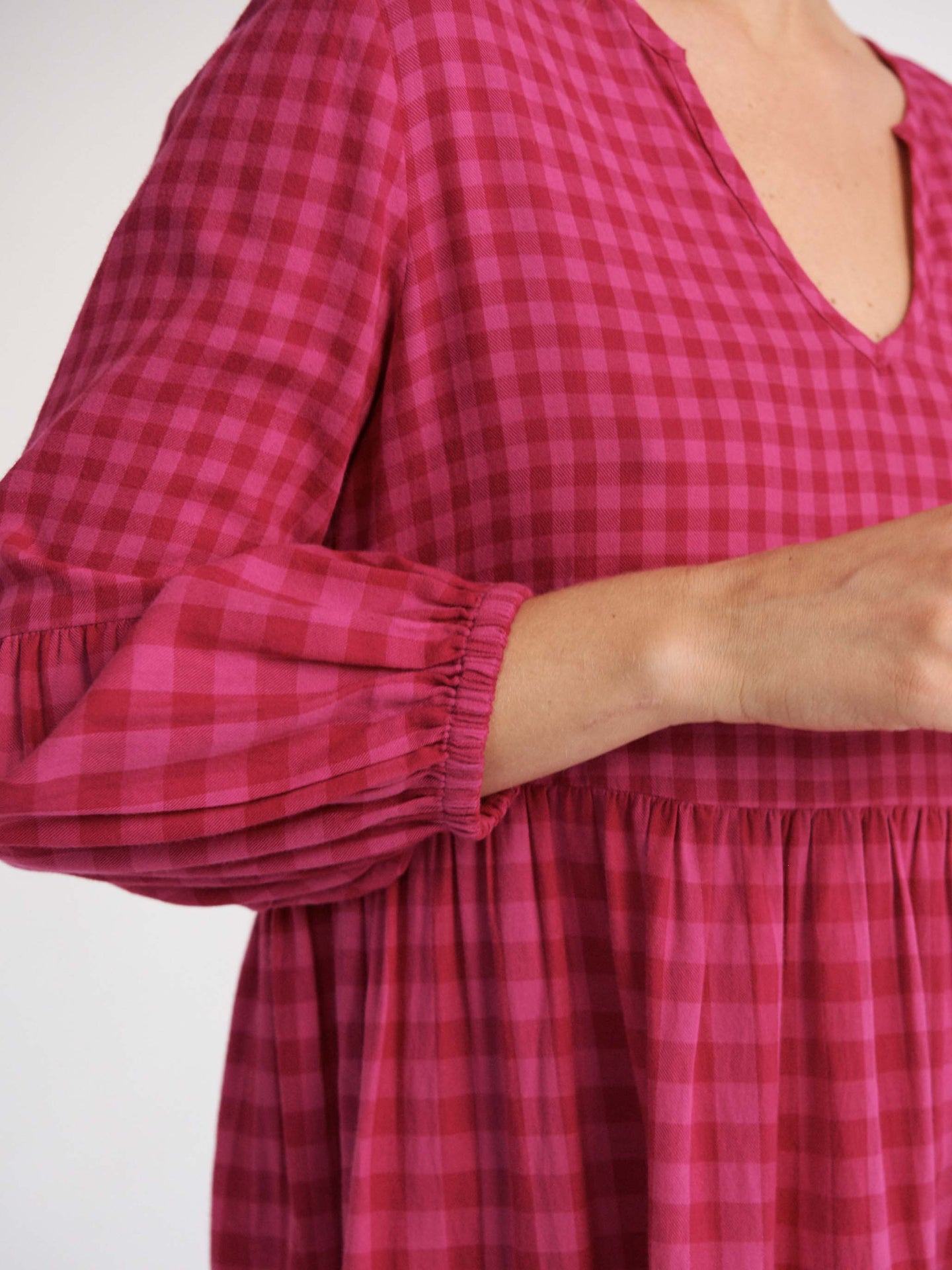 Fliss brushed cotton check dress