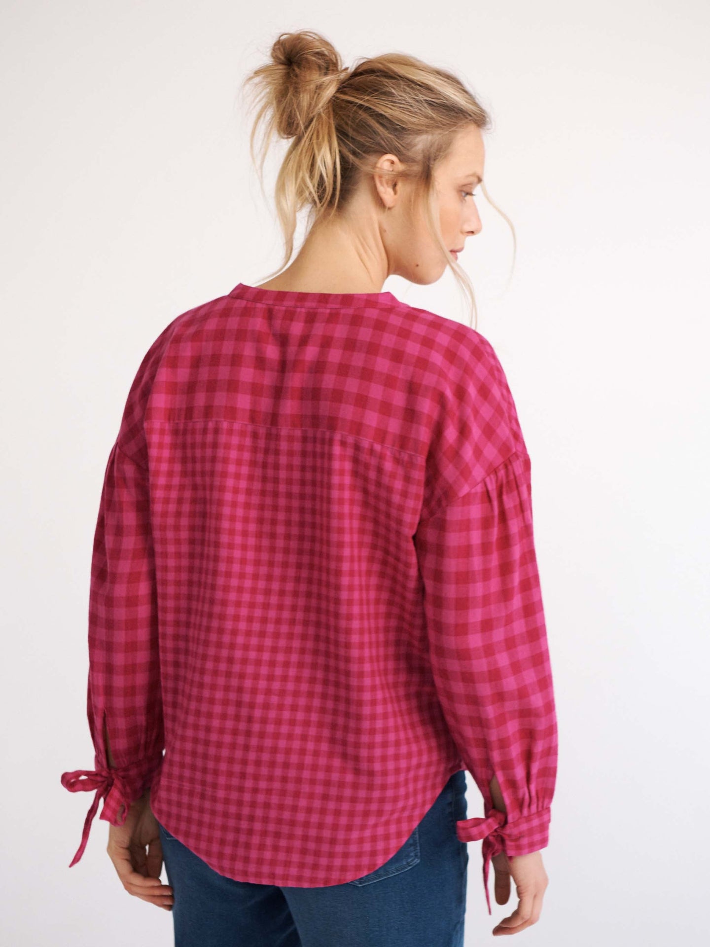 Heidi brushed cotton check shirt