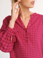 Heidi brushed cotton check shirt