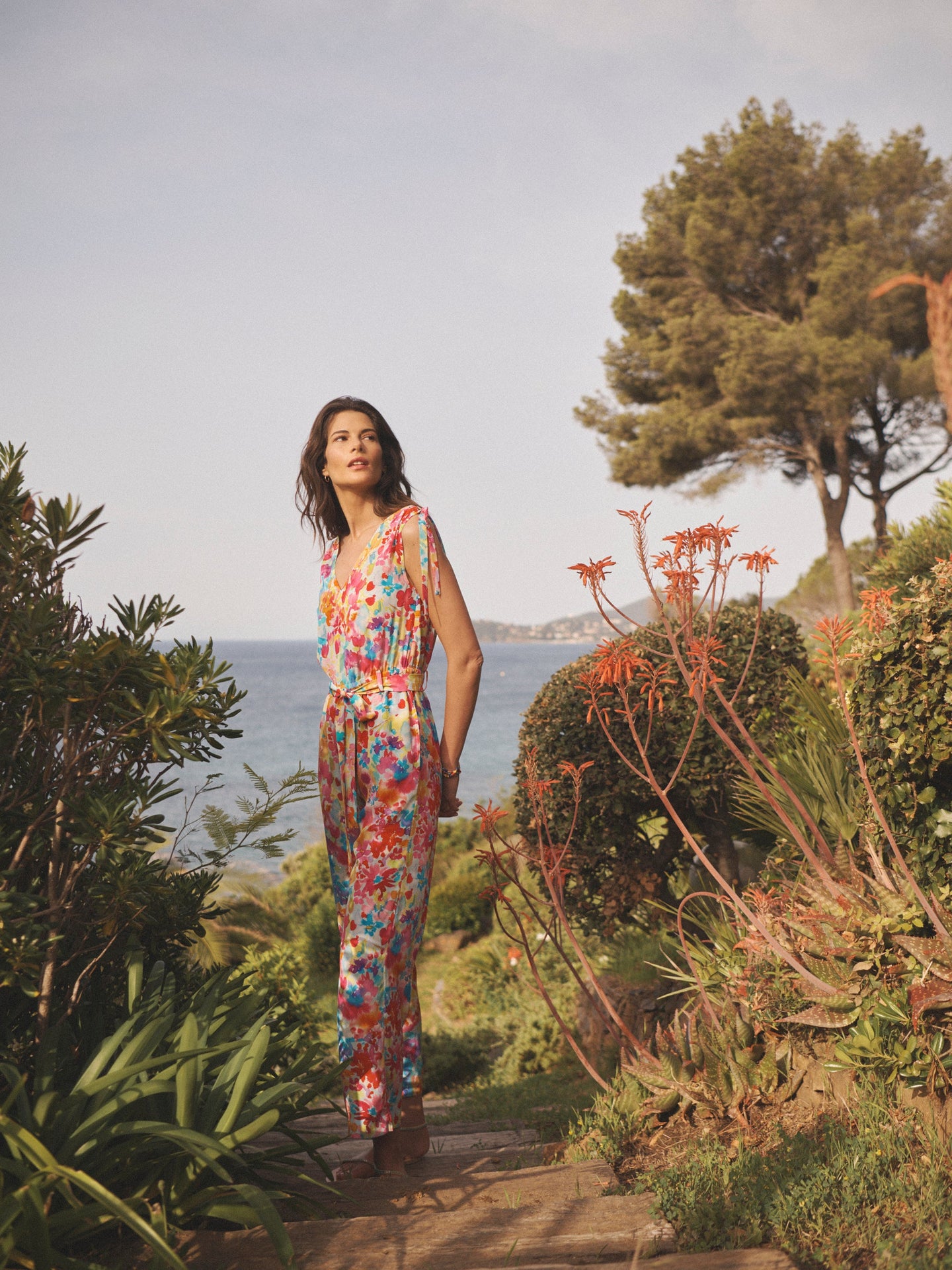 Printed Silk Jumpsuit