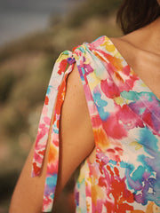 Printed Silk Jumpsuit