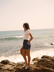 Blue Cotton Shorts
