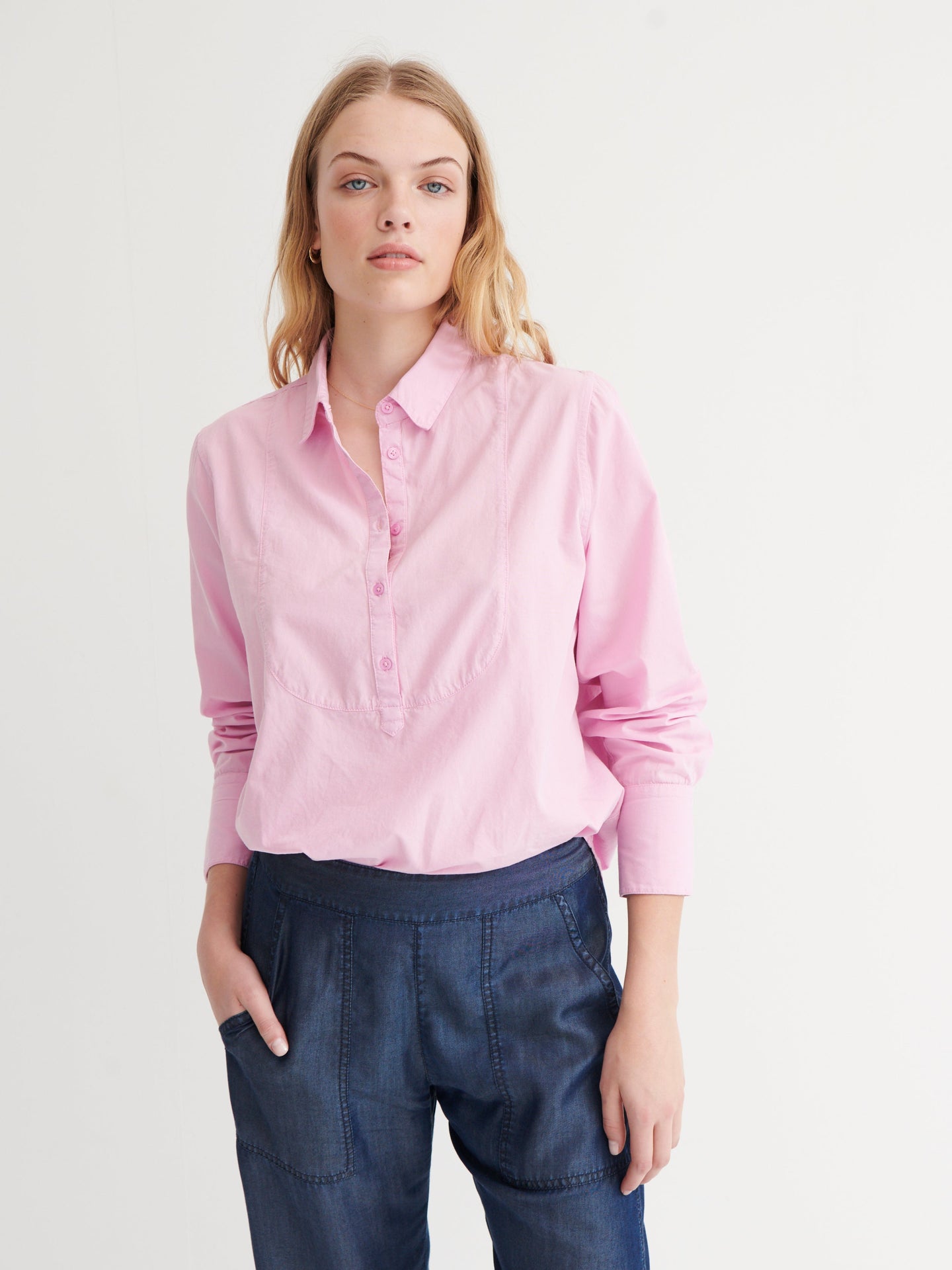 Lauren cotton bib front shirt