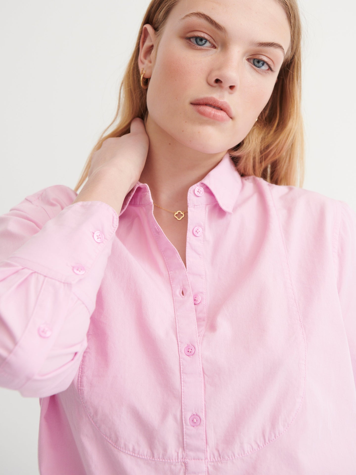 Lauren cotton bib front shirt