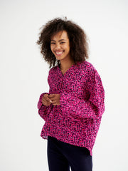 Marnie pink leopard print shirt