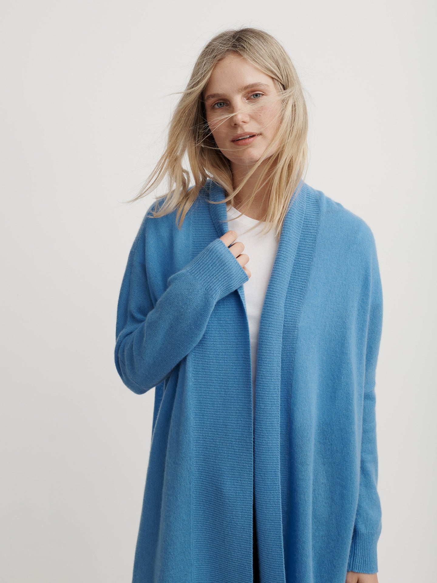 Susanna cashmere cardi - Cobalt Blue
