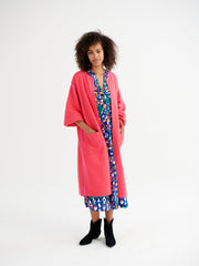 Kate cotton cashmere blend reversible cardi-coat - Pink