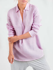 Chrissie linen cross dyed shirt