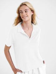 Isla towelling polo shirt