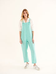 Carrie linen dungaree - Jade