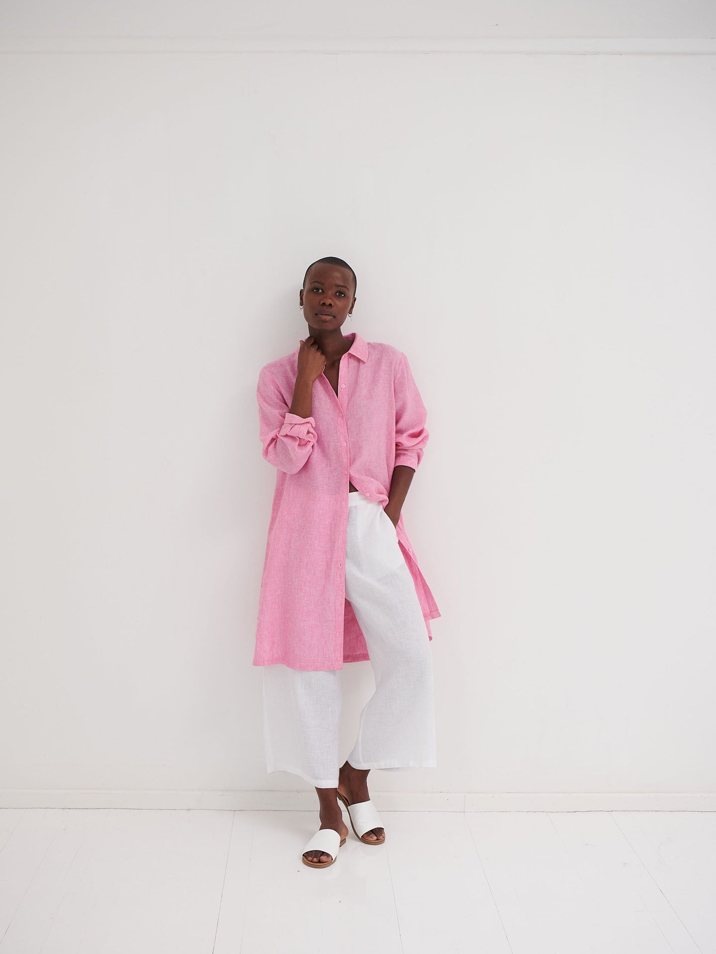 Phil linen shirt dress