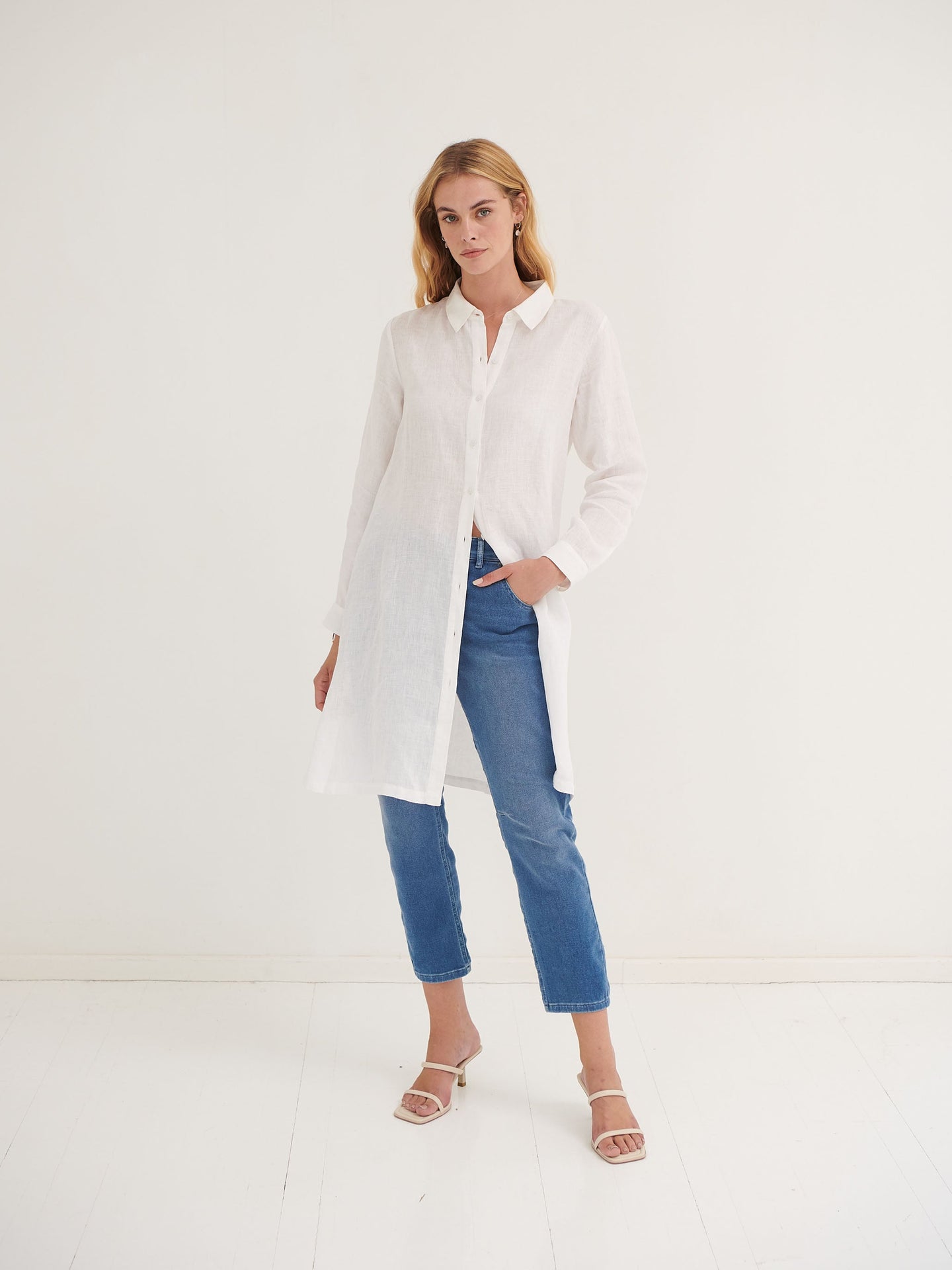 Phil linen shirt dress