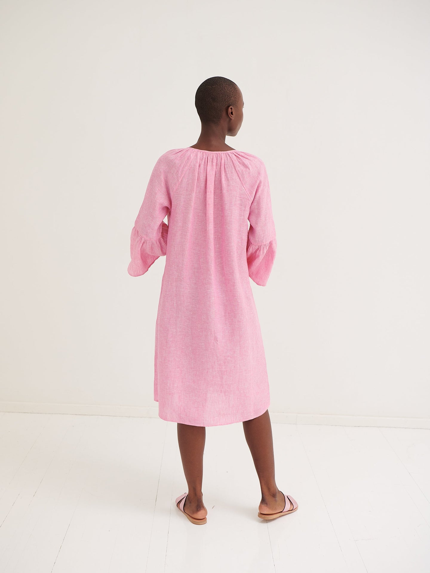 Elizabeth fluted sleeve dress