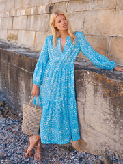 Genevieve silk tonal animal dress