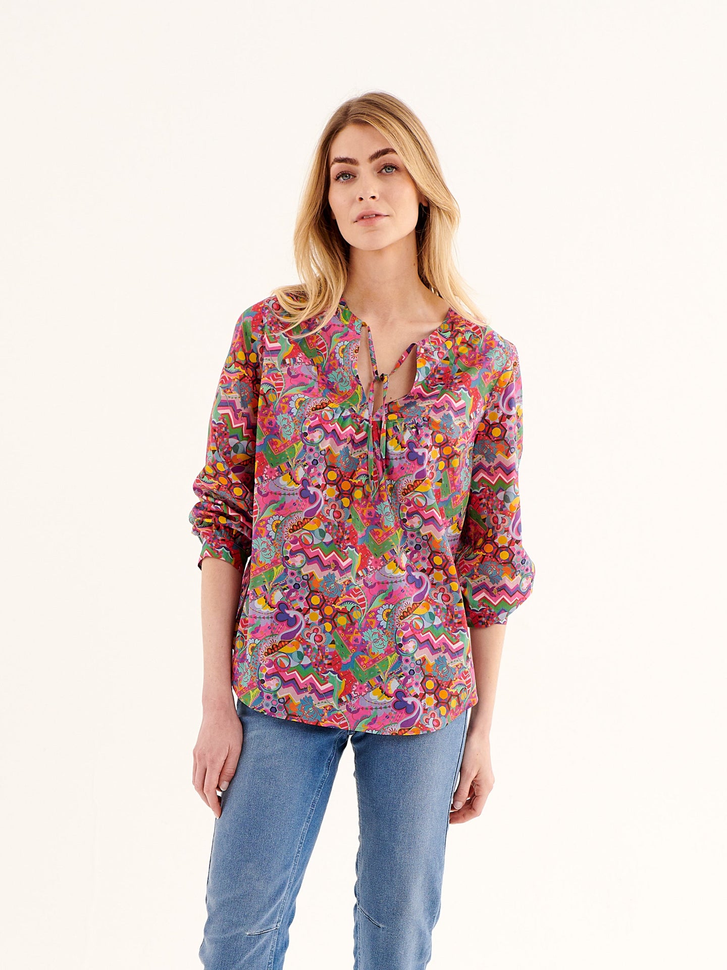 Natasha tie neck shirt