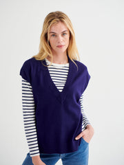 New Willow v-neck tank - Blue